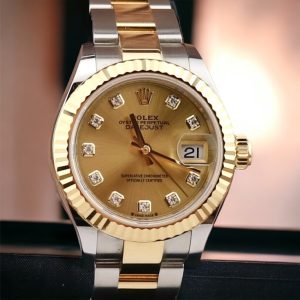 Rolex Ladies Datejust 18k and factory diamond dial