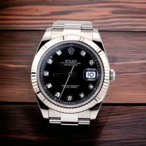 Rolex Datejust - 41mm - Black dial w/diamonds - Oyster bracelet